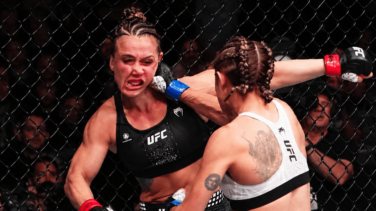 Aksi menegangkan petarung UFC Vanessa Demopoulos saat menghadapi serangan brutal Yazmin Jauregui