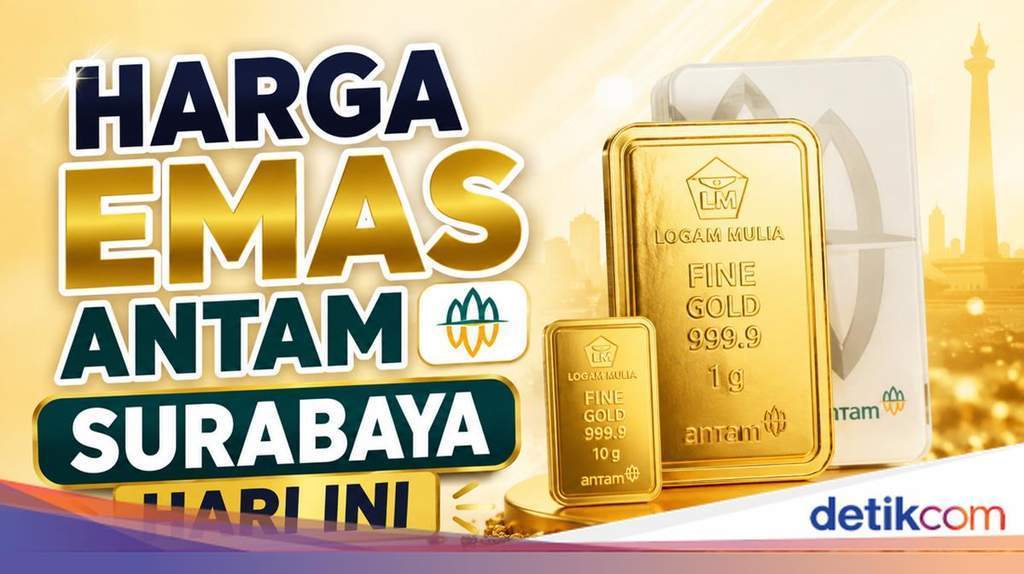 Harga Emas Antam Surabaya Stasioner, Cek Rincian Lengkapnya di Sini