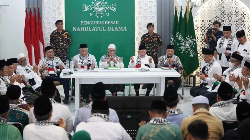Gedung PBNU Jalan Kramat Raya Jakarta lokasi pengumuman pengurus baru