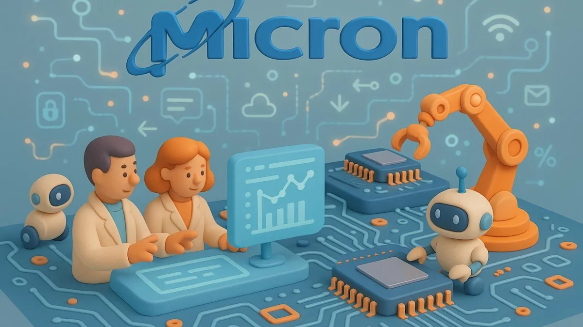 Grafik pergerakan saham Micron Technology di pasar modal global