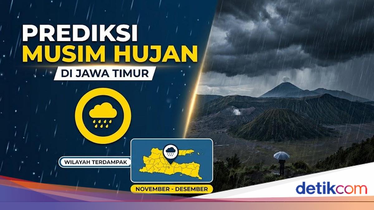 Ilustrasi cuaca mendung dan prediksi awal musim hujan di Jawa Timur oleh BMKG