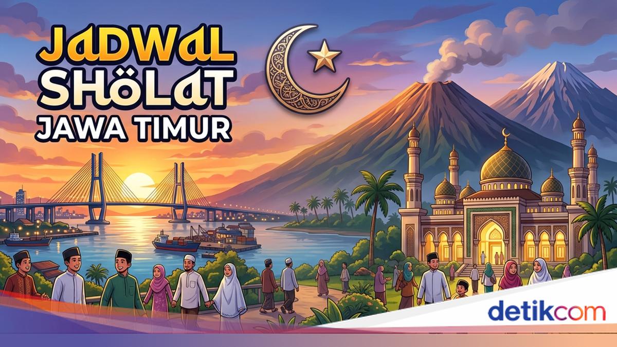 Ilustrasi jadwal sholat Jawa Timur lengkap lima waktu