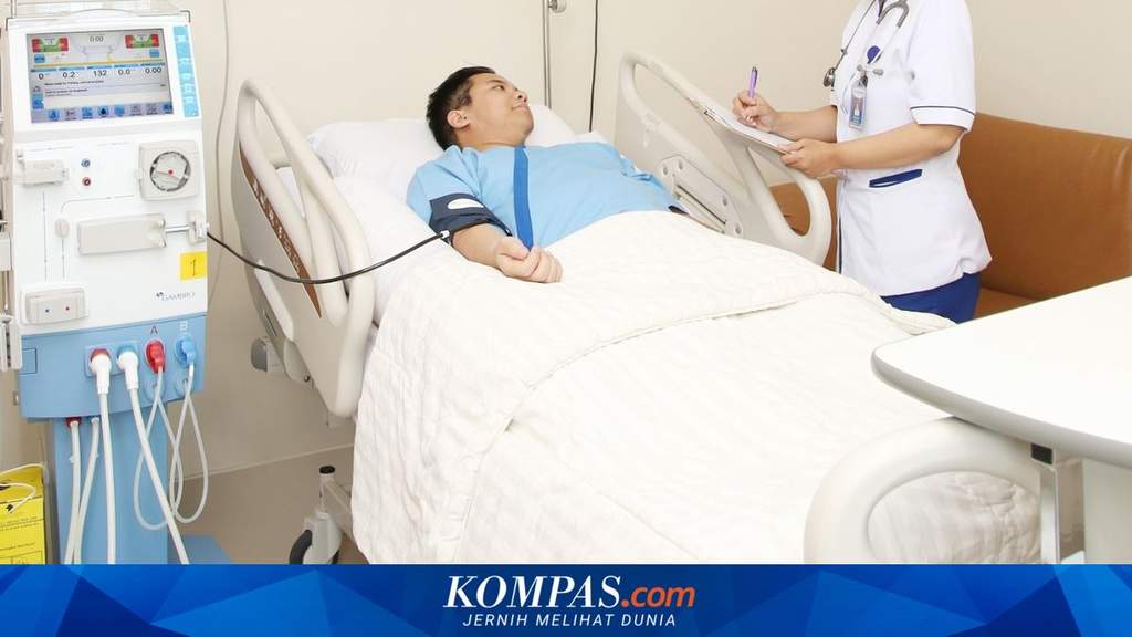 Ilustrasi pemeriksaan kesehatan ginjal dan anak muda cuci darah