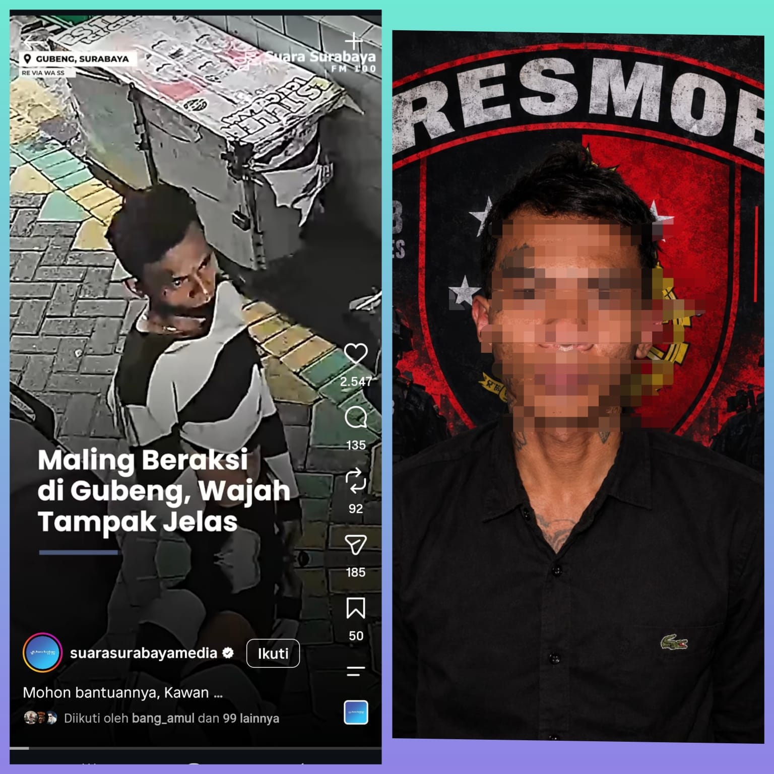 Ilustrasi penangkapan maling motor di Surabaya oleh aparat kepolisian