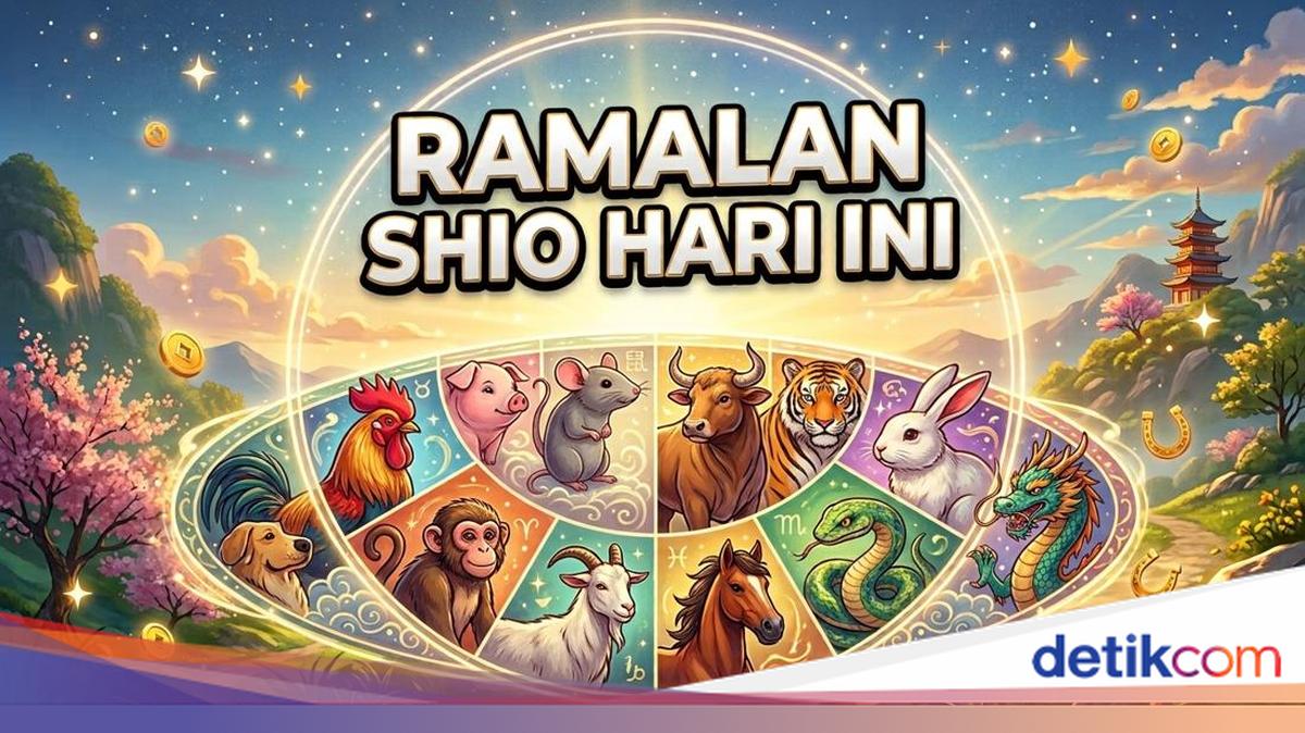 Ilustrasi ramalan shio hari ini menampilkan simbol astrologi Tionghoa