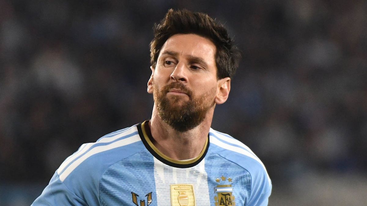 Lionel Messi merayakan gol bersama Timnas Argentina