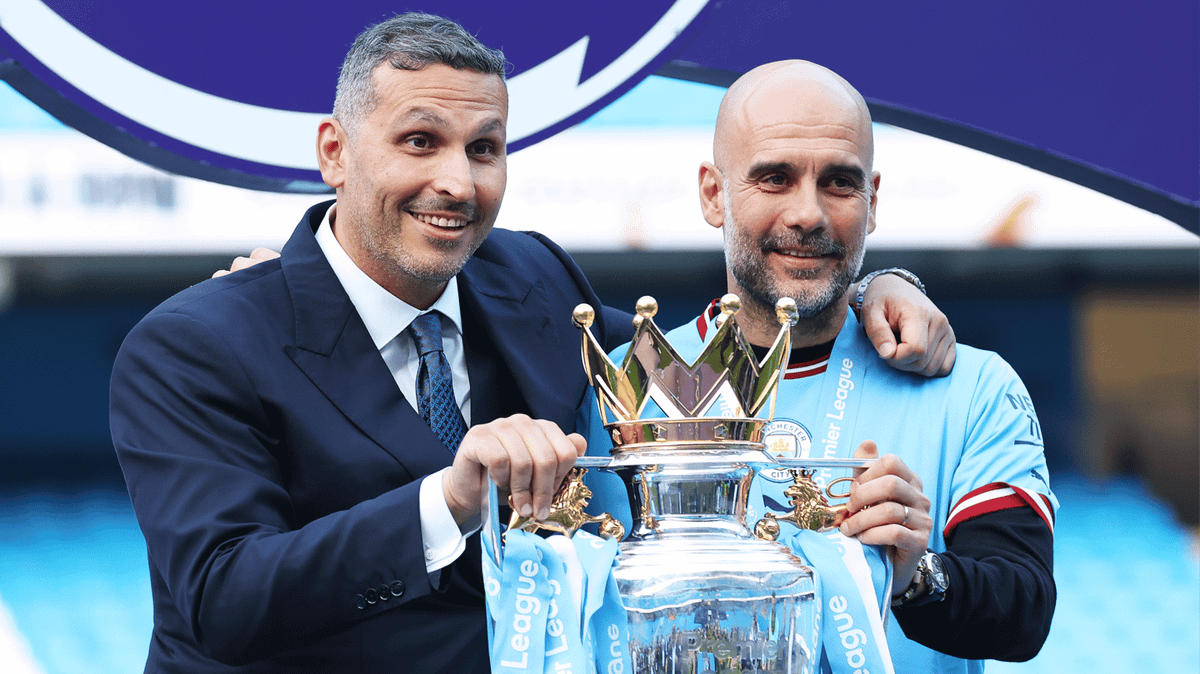 Logo Premier League dan lambang Manchester City dalam kasus 115 dakwaan