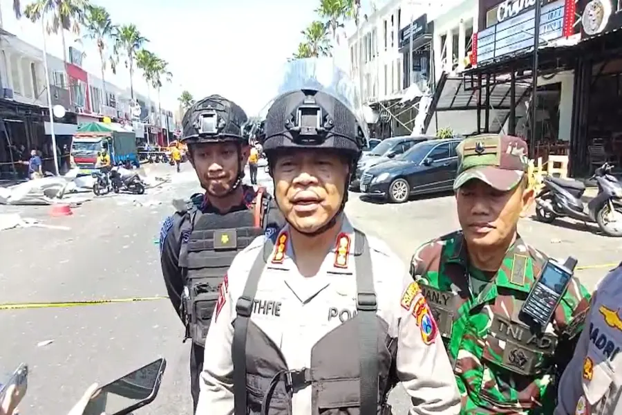 Lokasi ledakan di ruko kawasan Pakuwon City Surabaya