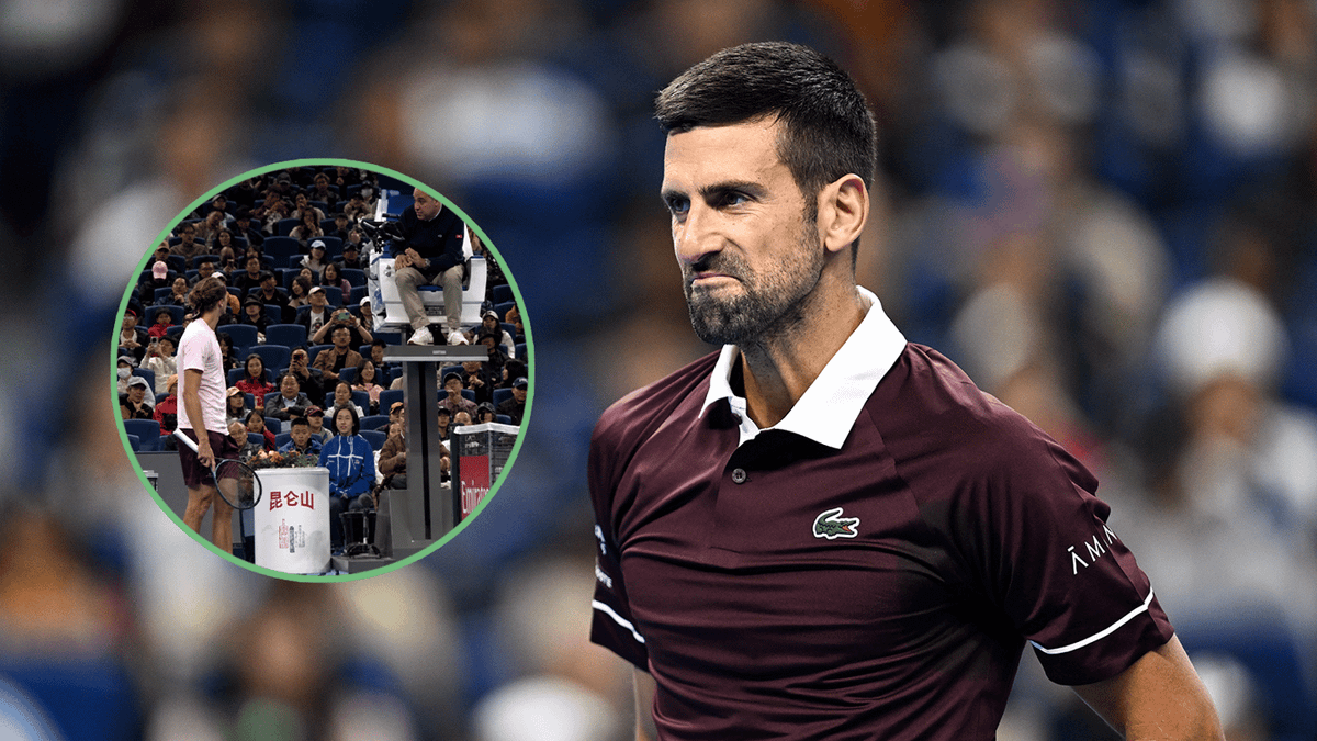 Novak Djokovic melancarkan protes kepada wasit dalam pertandingan tenis