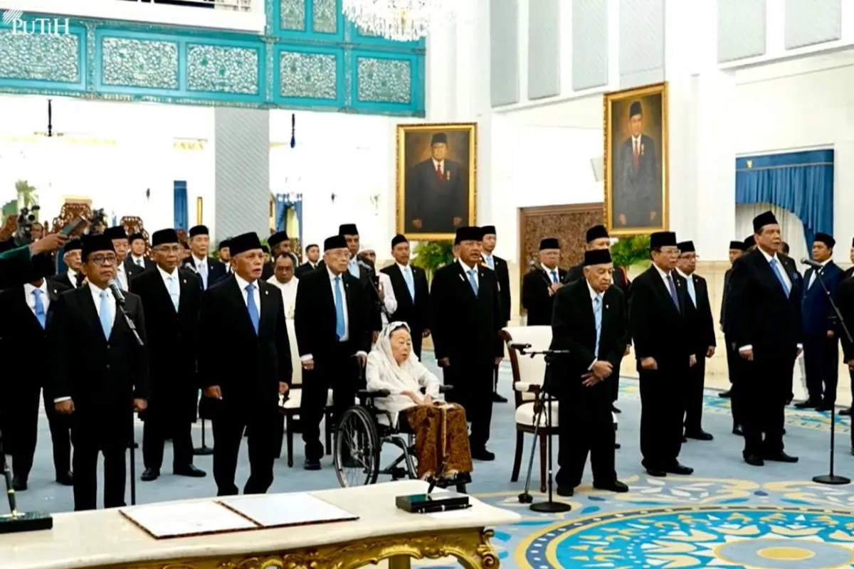 Pelantikan anggota Wantimpres oleh Presiden Prabowo Subianto di Istana Negara
