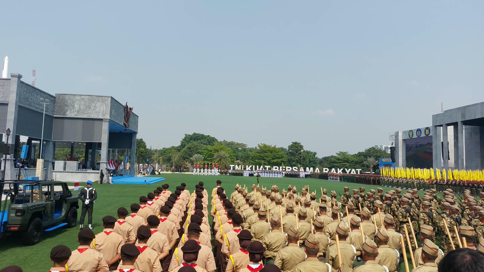 Upacara HUT ke-81 TNI di Mabes Cilangkap